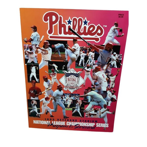 1993 Philadelphia Phillies scorebook Program NL Championship Atlanta Braves - Picture 1 of 1
